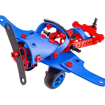 Klocki ELASTYCZNE Konstrukcyjne, Maszyny, Pojazdy, Auto, Samochód, Samolot, Pociąg Do Rozkręcania I Skręcania 6w1 142 El.