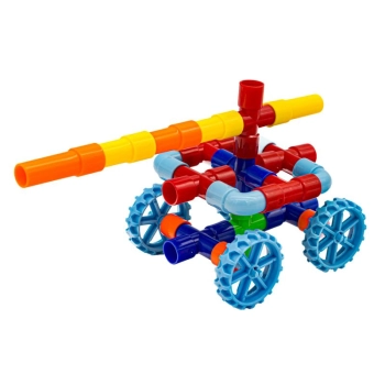 Klocki Słomki Konstrukcyjne, Kolorowy Rurociąg Rury Rurki ok. 340 Elementów