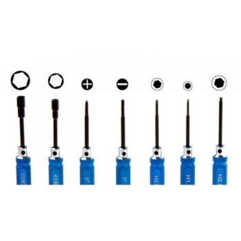 Zestaw Śrubokrętów, Wkrętaków 7 Sztuk, Krzyżak, Płaski, Nasadka, Imbus
