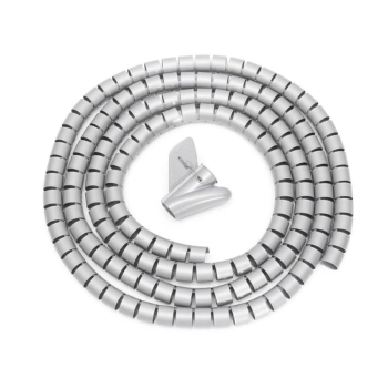 Organizer Kabli, Opaska Spiralna Do Przewodów, Maskownica, Osłona SZARA 3m