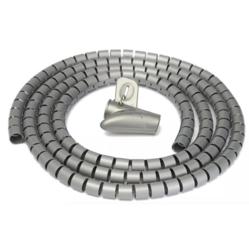 Organizer Kabli, Opaska Spiralna Do Przewodów, Maskownica, Osłona SZARA 3m