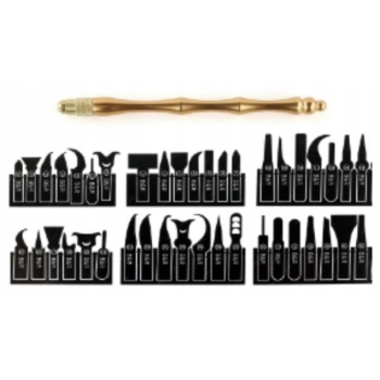 Zestaw Ostrzy Modelarski, Skalpel, Skrobak, Podważak 46w1 BGA CPU