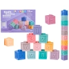 Miękkie Klocki Sensoryczne, Cyferki, Figury geometryczne, Kształty 12 sztuk, Edukacyjny zestaw klocków dla malucha