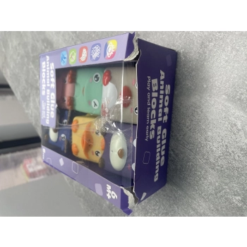 Duże Klocki Sensoryczne Zwierzęta 6 sztuk Miękkie Edukacyjny zestaw klocków dla malucha Przecena 1