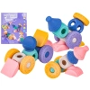 Miękkie Klocki Sensoryczne Figury geometryczne 13 sztuk, Edukacyjny zestaw klocków dla malucha
