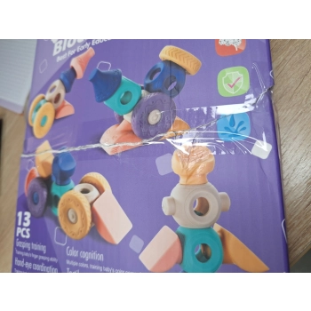 Miękkie Klocki Sensoryczne Figury geometryczne 13 sztuk, Edukacyjny zestaw klocków dla malucha Przecena 1