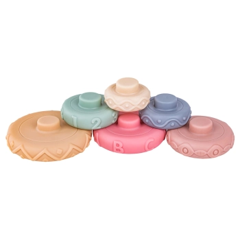 Klocki Sensoryczne dla malucha, Miękkie Klocki, Cyferki, Figury geometryczne, Kształty, Wieża 23 sztuki