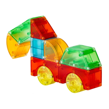 Klocki Magnetyczne, Konstrukcyjne, Świecące Elementy, Figury 3D 64 El.