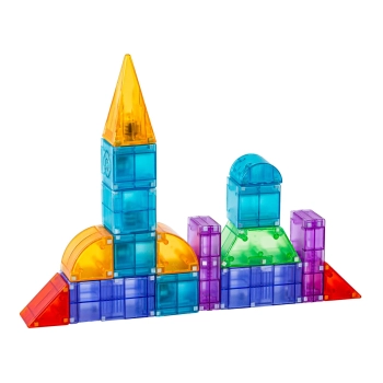 Klocki Magnetyczne, Konstrukcyjne, Świecące Elementy, Figury 3D 94 El.