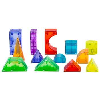 Klocki Magnetyczne, Konstrukcyjne, Świecące Elementy, Figury 3D 134 El.