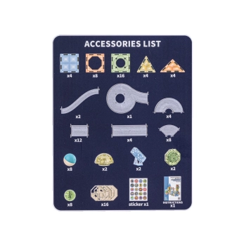 Klocki Magnetyczne Konstrukcyjne TOR KULKOWY Świecące Elementy 142 El. Kulodrom