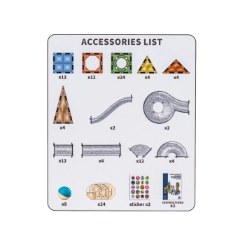 Klocki Magnetyczne Konstrukcyjne TOR KULKOWY 128 El. Kulodrom