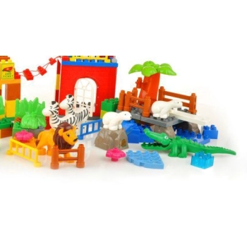 Edukacyjne Klocki - Duże ZOO - ponad 110 Elementów