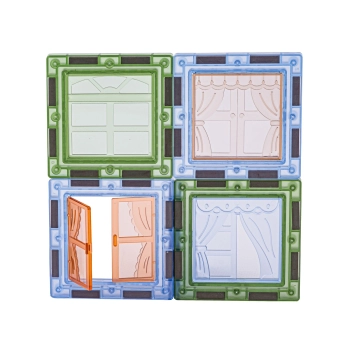 Konstrukcyjne Klocki Magnetyczne Świecące Elementy ZWIERZĘTA 124 El.