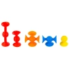 Klocki Konstrukcyjne, Kolorowe Przyssawki, Wesołe Buźki 12 Sztuk