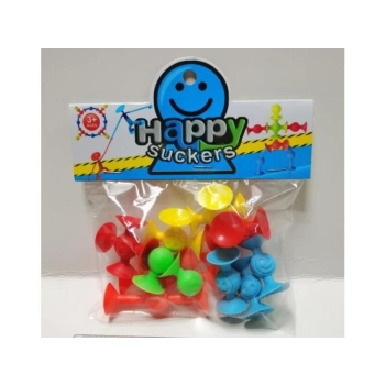 Klocki Konstrukcyjne, Kolorowe Przyssawki, Wesołe Buźki 12 Sztuk