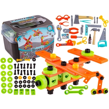 Klocki konstrukcyjne W Kuferku, Kreatywna Układanka 82 El, Narzędzia Przecena 1