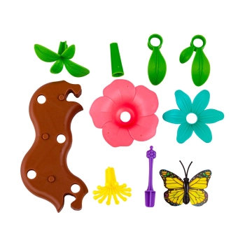 Klocki Konstrukcyjne Ogród Kwiatki 272 elementy, Zestaw Do Zbudowania Kwiatowej Kompozycji