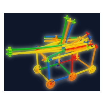 Słomki Konstrukcyjne, Klocki , Patyczki 560el. Świecące W Ciemności, Nowa Wersja 3D