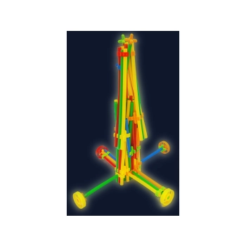 Słomki Konstrukcyjne, Klocki , Patyczki 1000 El, Kuferek, Świecące W Ciemności Nowa Wersja 3D