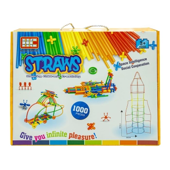Słomki Konstrukcyjne, Klocki Edukacyjne, Patyczki 1000 Elementów