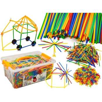 Słomki Konstrukcyjne, Klocki, Patyczki ok. 1200 Sztuk Kuferek Przecena 1