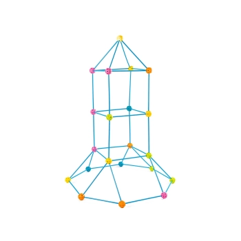 Namiot Baza Fort Słomki Konstrukcyjne, Klocki, Patyczki ok. 86 Elementów