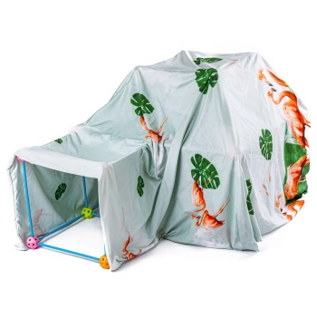 Namiot Baza Fort Słomki Konstrukcyjne, Klocki, Patyczki ok. 118 Elementów