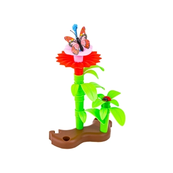 Klocki Konstrukcyjne Ogród Kwiatki , Zestaw Do Zbudowania Kwiatowej Kompozycji 130 El.