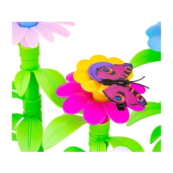 Klocki Konstrukcyjne Ogród Kwiatki , Zestaw Do Zbudowania Kwiatowej Kompozycji 130 El.