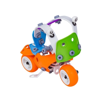 Klocki Elastyczne Konstrukcyjne 5w1 132 El., Maszyny, Pojazdy, Auto, Samochód, Samolot, Skuter Do Rozkręcania I Skręcania