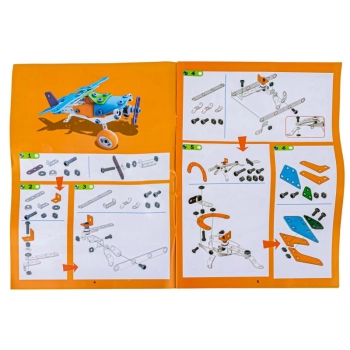 Klocki Elastyczne Konstrukcyjne 5w1 132 El., Maszyny, Pojazdy, Auto, Samochód, Samolot, Skuter Do Rozkręcania I Skręcania