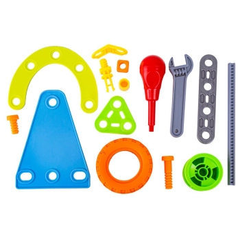 Klocki Elastyczne, Konstrukcyjne 136 El. Auto, Wyścigówka, Helikopter, Samolot Do Rozkręcania I Skręcania 5w1