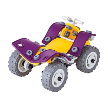 Klocki Elastyczne, Konstrukcyjne 100 El. Auto, Wyścigówka, Quad, Helikopter, Samolot Do Rozkręcania I Skręcania 4w1