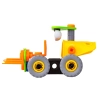 Klocki Elastyczne, Konstrukcyjne 53 El. Pojazdy Budowlane, Wózek Widłowy, Spychacz Do Rozkręcania I Skręcania 2w1
