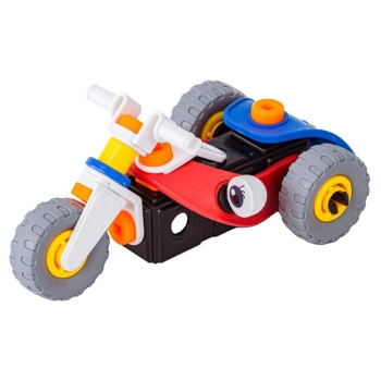Klocki Elastyczne, Konstrukcyjne 40 El. Motocykl, Trójkołowy Pojazd Do Rozkręcania I Skręcania 2w1