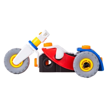Klocki Elastyczne, Konstrukcyjne 40 El. Motocykl, Trójkołowy Pojazd Do Rozkręcania I Skręcania 2w1