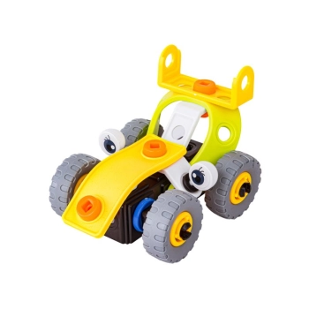 Klocki Elastyczne, Konstrukcyjne 48 El. Samochód, Auto, Wyścigówka Do Rozkręcania I Skręcania 2w1