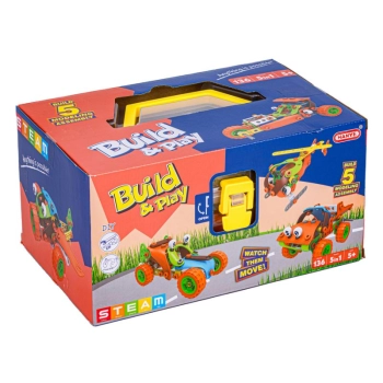 Klocki Elastyczne, Konstrukcyjne 136 El. Samochód, Auto, Quad, Helikopter, Samolot Do Rozkręcania I Skręcania 5w1