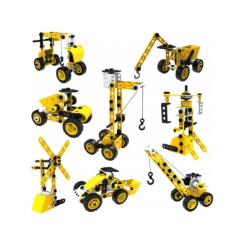 Klocki Konstrukcyjne, Maszyny, Pojazdy Budowlane, Auto, Samochód Do Rozkręcania I Skręcania 8w1