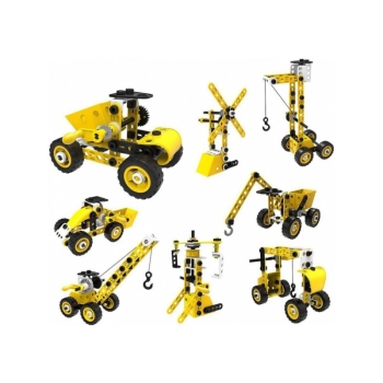 Klocki Konstrukcyjne, Maszyny, Pojazdy Budowlane, Auto, Samochód Do Rozkręcania I Skręcania 8w1