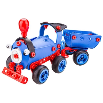 Klocki Elastyczne, Konstrukcyjne 142 El. Ciuchcia, Samolot, Helikopter, Auto Do Rozkręcania I Skręcania 6w1