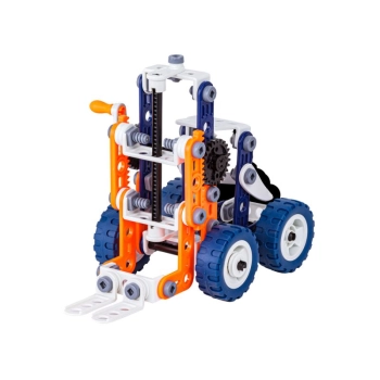 Klocki Konstrukcyjne 152 El. Pojazdy Budowlane, Wiatrak, Auto, Samolot, Dźwig Do Rozkręcania I Skręcania 12w1