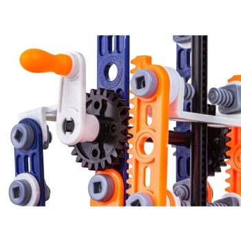 Klocki Konstrukcyjne 152 El. Pojazdy Budowlane, Wiatrak, Auto, Samolot, Dźwig Do Rozkręcania I Skręcania 12w1