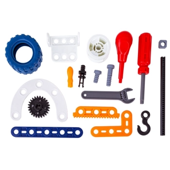 Klocki Konstrukcyjne 152 El. Pojazdy Budowlane, Wiatrak, Auto, Samolot, Dźwig Do Rozkręcania I Skręcania 12w1 Przecena 1