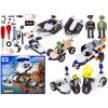 Klocki Konstrukcyjne 161 El. POLICJA, ZESTAW POLICYJNY, Motocykl, Ponton, Samochód Do Rozkręcania I Skręcania 8w1