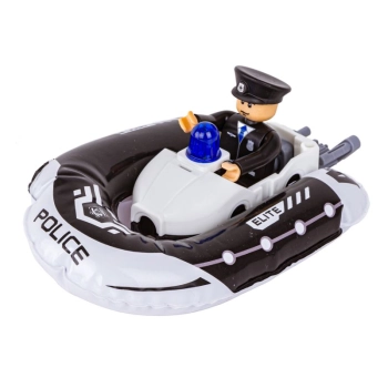 Klocki Konstrukcyjne 161 El. POLICJA, ZESTAW POLICYJNY, Motocykl, Ponton, Samochód Do Rozkręcania I Skręcania 8w1