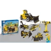 Klocki Konstrukcyjne 223 El. Maszyny, Pojazdy Budowlane, Spych, Helikopter, Dźwig Do Rozkręcania I Skręcania 6w1