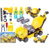 Klocki Konstrukcyjne 193 El. Maszyny, Pojazdy Budowlane, Ciężarówka, Betoniarka, Helikopter Do Rozkręcania I Skręcania 6w1