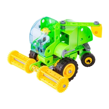 Klocki Konstrukcyjne ZESTAW ROLNIKA, FARMERA 153 El. Pojazdy Rolnicze, Kombajn, Stodoła, Traktor Do Rozkręcania I Skręcania 8w1